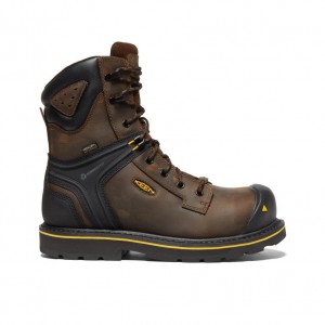 Keen CSA Abitibi II Waterproof Férfi Munkabakancs Barna Fekete | OHY6082ZI