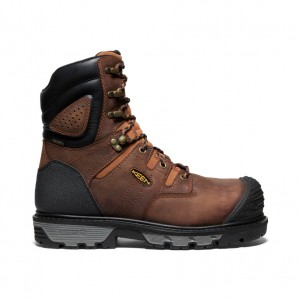 Keen Camden 8" Waterproof Férfi Munkabakancs Barna Fekete | AGN2140KX