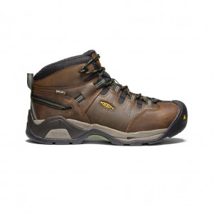 Keen Detroit XT Waterproof Férfi Munkabakancs Barna Zöld | GXG6212CH