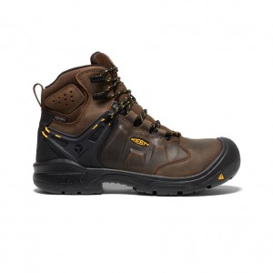 Keen Dover 6" Waterproof Férfi Munkabakancs Barna Fekete | PBK5269UM