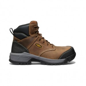 Keen Evanston 6" ESD Boot Férfi Munkabakancs Barna Fekete | RSD6436ZZ