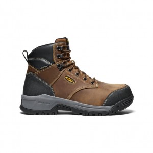 Keen Evanston 6" Waterproof INT MET Férfi Munkabakancs Barna Fekete | CTC7078HU