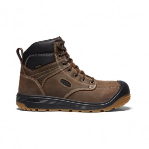 Keen Fort Wayne 6" Waterproof Férfi Munkacipő Barna Fekete | OKQ7929GQ