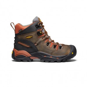 Keen Pittsburgh 6" Waterproof Férfi Munkabakancs Barna | RBW316PG