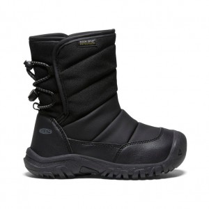 Keen Puffrider Waterproof Winter Gyerek Hótaposó Fekete Szürke | LXA8052RK