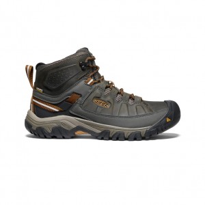 Keen Targhee III Waterproof Mid Wide Férfi Túrabakancs Fekete Olivazöld Barna | BUD4636KV