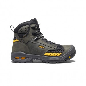 Keen Troy 6" Waterproof Férfi Munkabakancs Barna Fekete | QSV2597KH