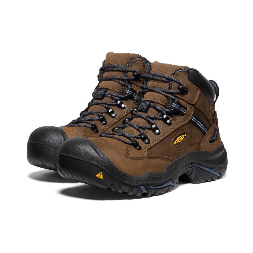 Keen Braddock AL Waterproof Mid Férfi Munkabakancs Barna Kék | NDJ7573DV