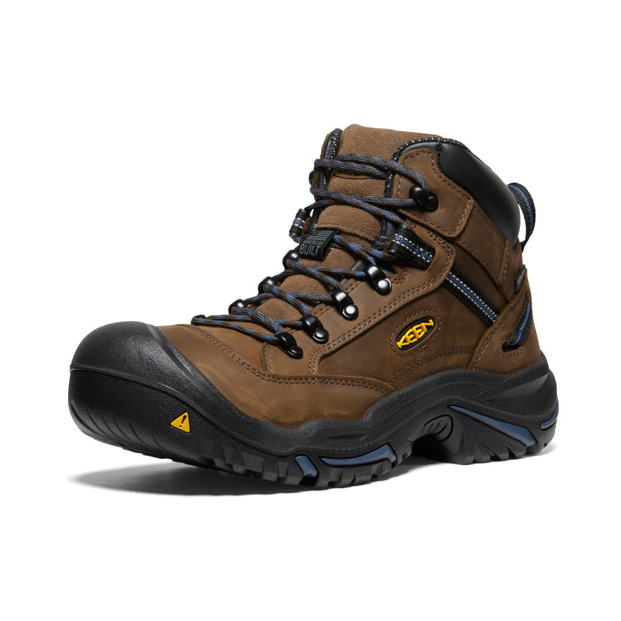 Keen Braddock AL Waterproof Mid Férfi Munkabakancs Barna Kék | NDJ7573DV