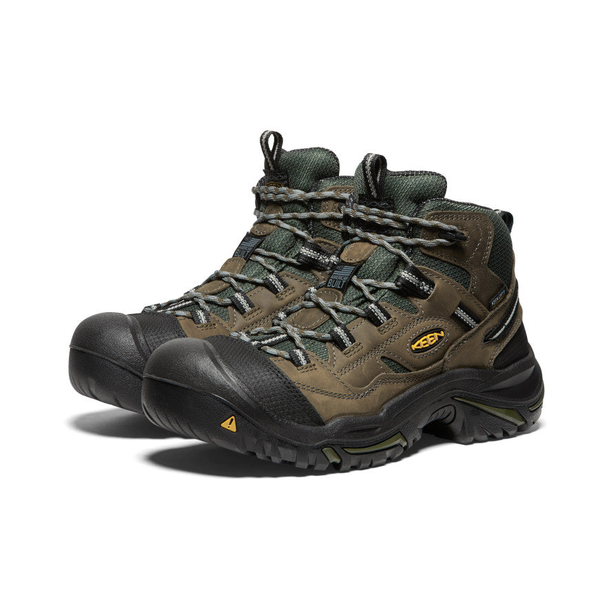 Keen Braddock Waterproof Mid Férfi Munkabakancs Olivazöld Fekete | HGV3160VQ