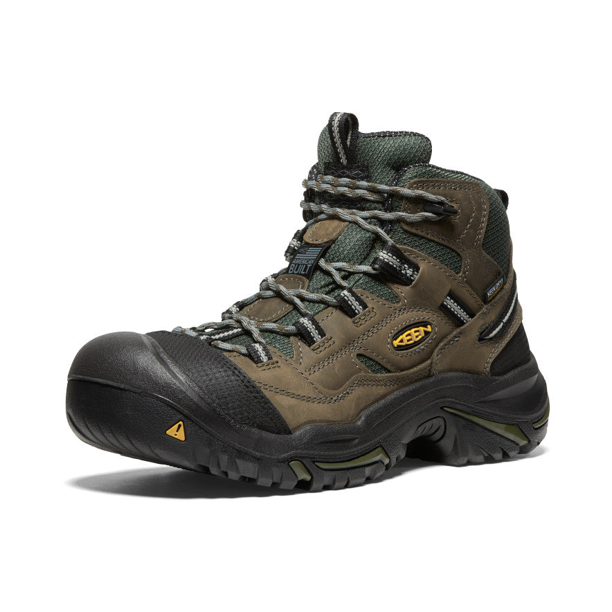 Keen Braddock Waterproof Mid Férfi Munkabakancs Olivazöld Fekete | HGV3160VQ