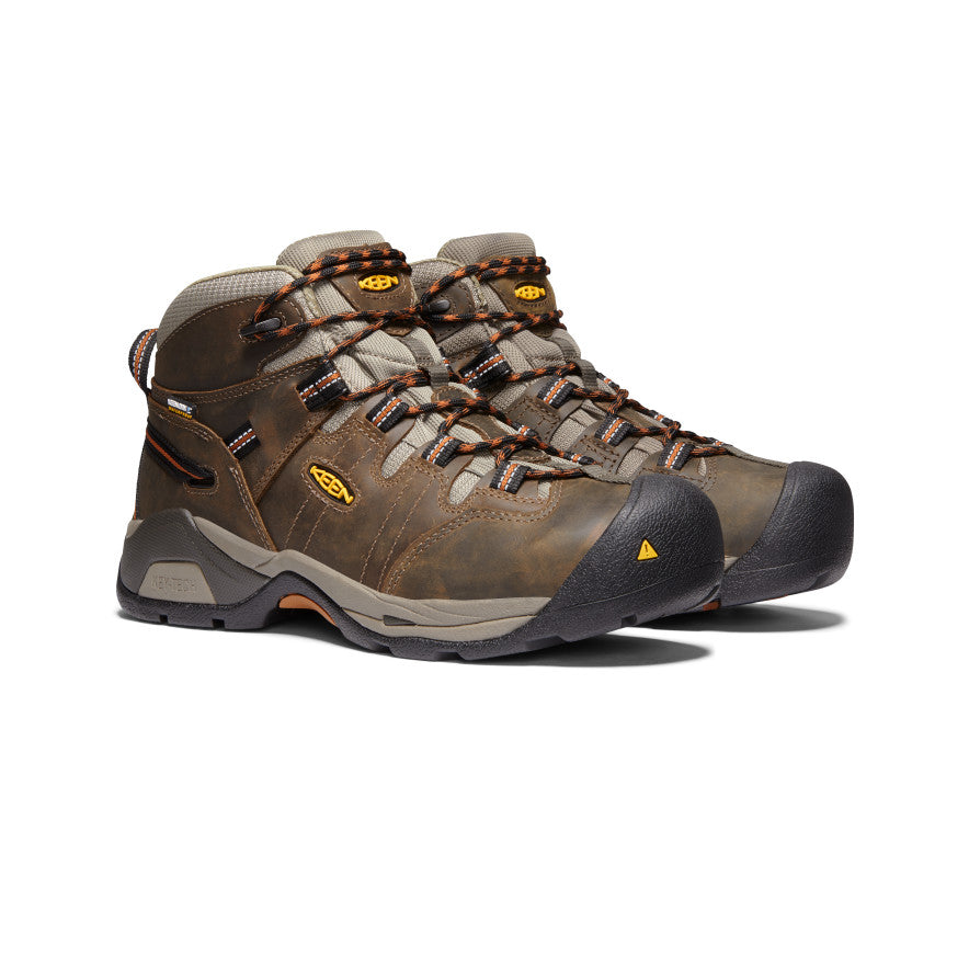 Keen Detroit XT Waterproof Férfi Munkabakancs Fekete Olivazöld Barna | VQB2480MI