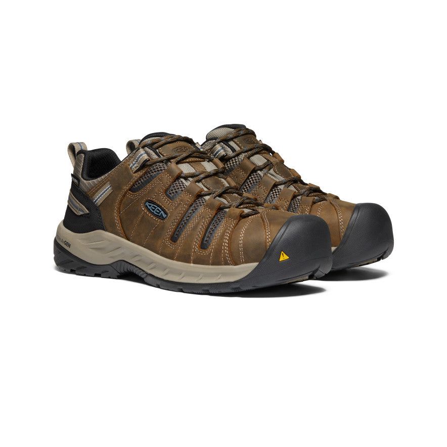 Keen Flint II Waterproof Férfi Munkacipő Barna Kék | QPU744WZ