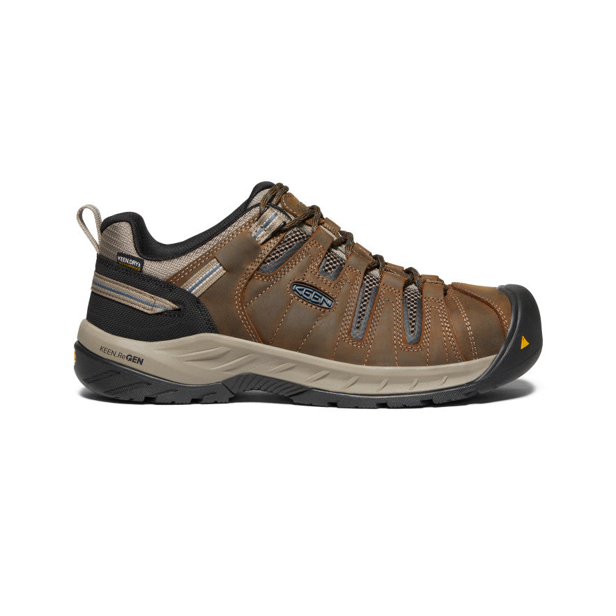 Keen Flint II Waterproof Férfi Munkacipő Barna Kék | QPU744WZ