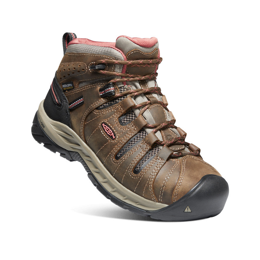 Keen Flint II Waterproof Női Munkabakancs Barna Sötétpiros | OYC6655EH