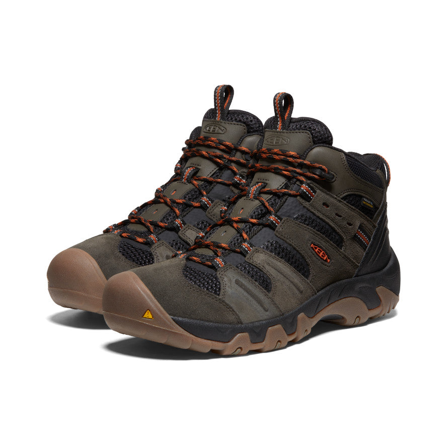 Keen Headout Waterproof Férfi Túrabakancs Fekete Olivazöld Khaki Narancssárga | RTS148YU