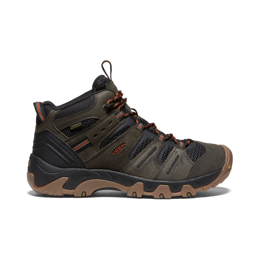 Keen Headout Waterproof Férfi Túrabakancs Fekete Olivazöld Khaki Narancssárga | RTS148YU