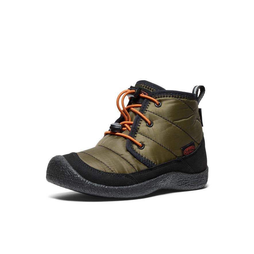 Keen Howser II Waterproof Big Gyerek Chukka Bakancs Sötétolivazöld Arany | ZOQ3924PK