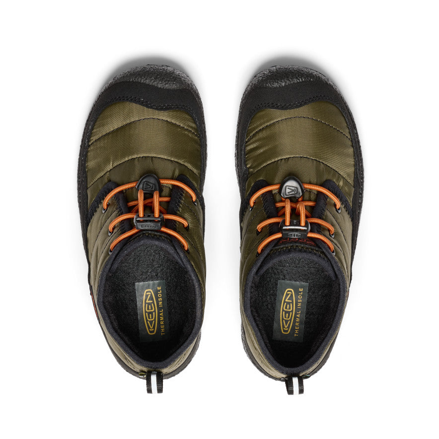 Keen Howser II Waterproof Big Gyerek Chukka Bakancs Sötétolivazöld Arany | ZOQ3924PK