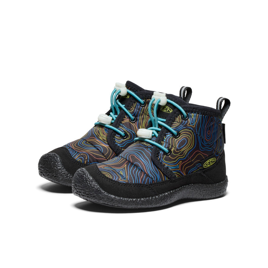 Keen Howser II Waterproof Gyerek Chukka Bakancs Fekete Kék | KAQ1470XT