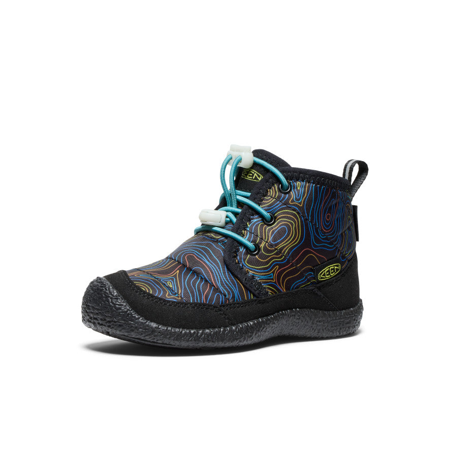 Keen Howser II Waterproof Gyerek Chukka Bakancs Fekete Kék | KAQ1470XT