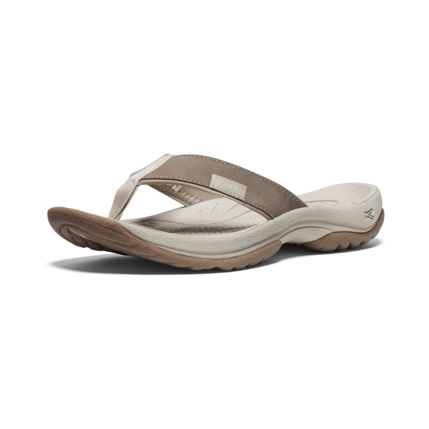 Keen Kona Leather Női Strandpapucs Barna Titán | FRE9391OL