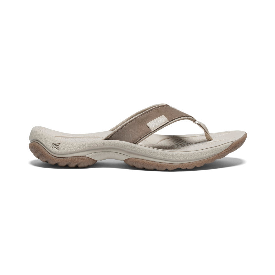 Keen Kona Leather Női Strandpapucs Barna Titán | FRE9391OL