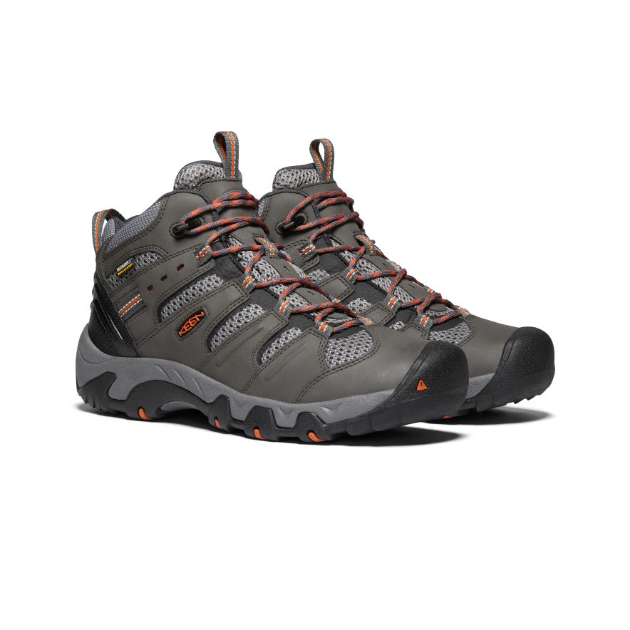 Keen Koven Waterproof Férfi Túrabakancs Szürke Sötétpiros | QPE2216UH