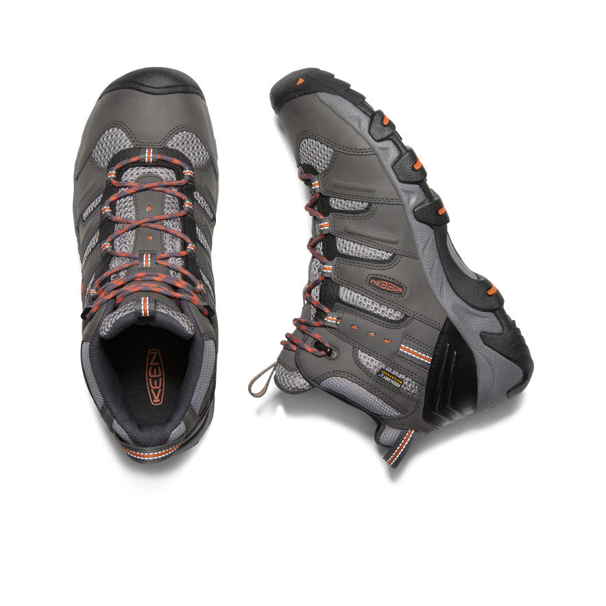 Keen Koven Waterproof Férfi Túrabakancs Szürke Sötétpiros | QPE2216UH