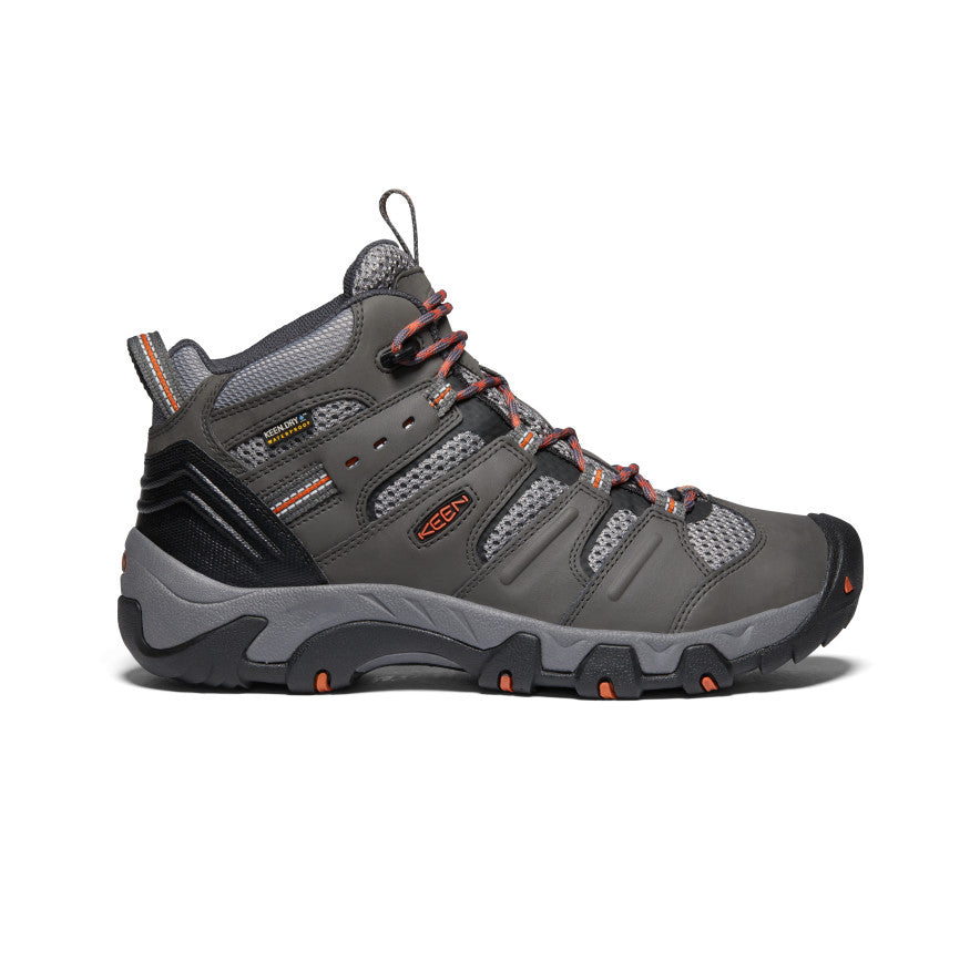 Keen Koven Waterproof Férfi Túrabakancs Szürke Sötétpiros | QPE2216UH