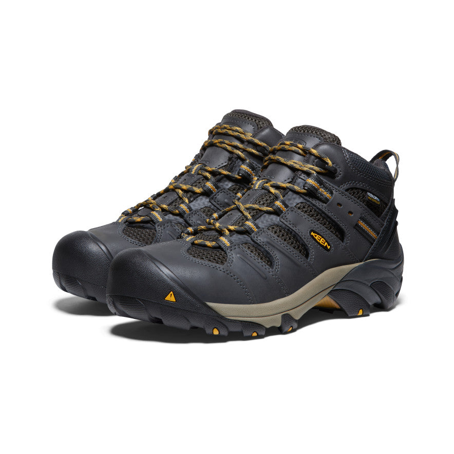 Keen Lansing Mid Waterproof Férfi Munkacipő Barna Olivazöld | HSO7443AA