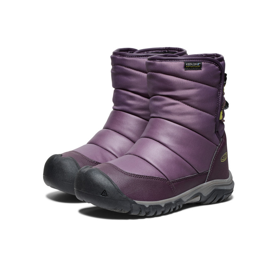 Keen Puffrider Waterproof Winter Big Gyerek Hótaposó Fekete Lila Zöld | DVO8850IR