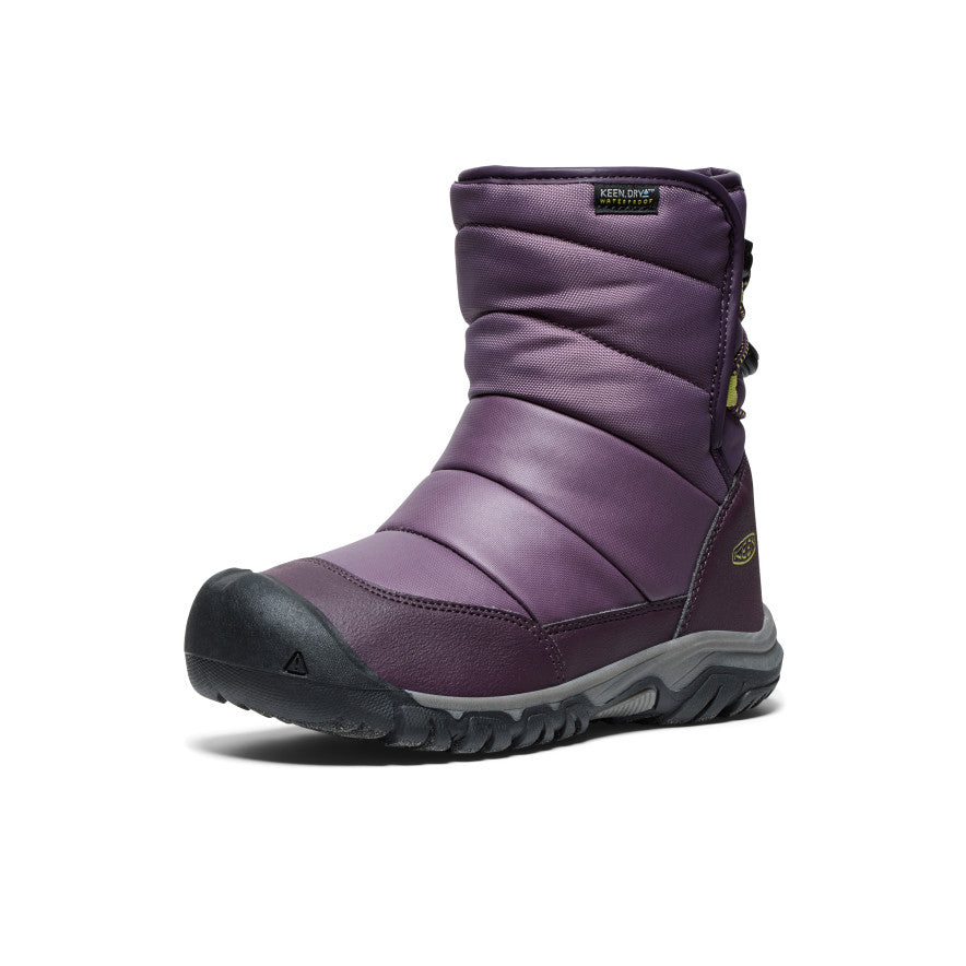 Keen Puffrider Waterproof Winter Big Gyerek Hótaposó Fekete Lila Zöld | DVO8850IR