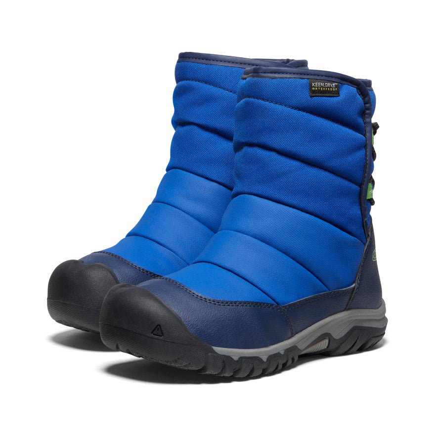 Keen Puffrider Waterproof Winter Big Gyerek Hótaposó Kék | SUN3712WQ