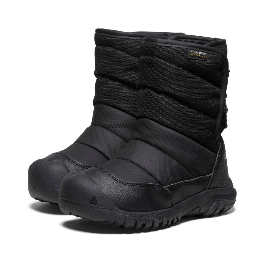 Keen Puffrider Waterproof Winter Gyerek Hótaposó Fekete Szürke | LXA8052RK