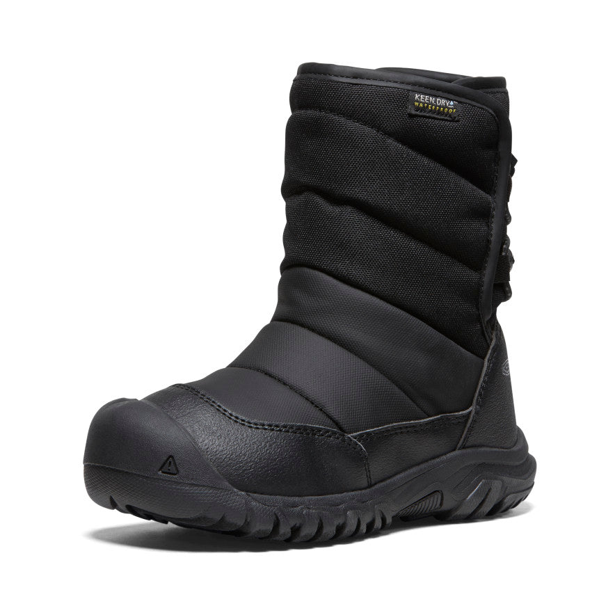 Keen Puffrider Waterproof Winter Gyerek Hótaposó Fekete Szürke | LXA8052RK