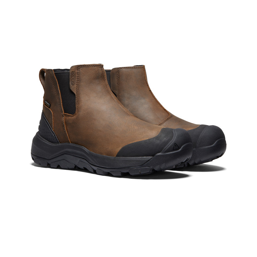 Keen Revel IV Waterproof Férfi Chelsea Csizma Barna Fekete | RMG7175UZ