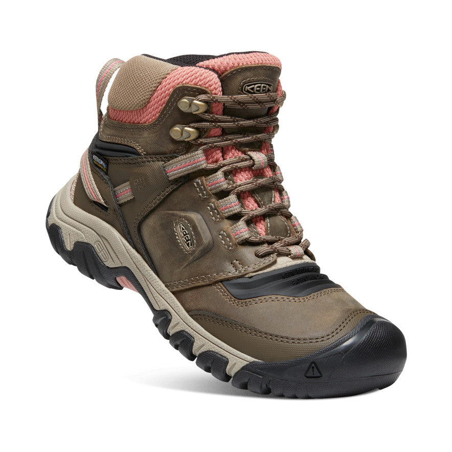 Keen Ridge Flex Waterproof Női Munkabakancs Barna Sötétpiros | RHL154TU